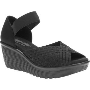 Woven Wedge Sandal/ Memory Foam